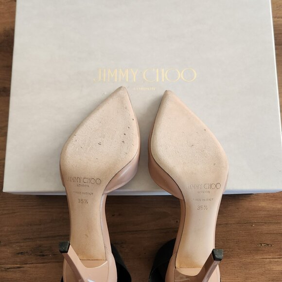 SOLD. JIMMY CHOO Calfskin Trinny 100 Pumps, Ballet Pink, US 5.5 / UK 35.5 - Picture 7 of 7